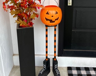 Halloween candy bowl for porch, Pumpkin bucket for trick or treaters