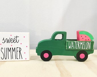 Watermelon tiered tray, Summer decor, Watermelon truck, Watermelon decor, Sweet summer, Tiered tray decor, Summer tiered tray, Kitchen decor