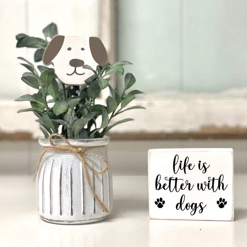 Beautiful view of Farmhouse Live Edge Dog Crate Decor