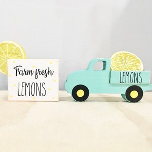 Lemon Truck & Sign: Handmade Summer Tiered Tray Decor