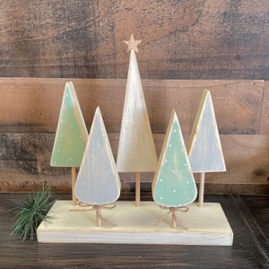 Wood Christmas trees, Holiday decor, Teacher and hostess gift