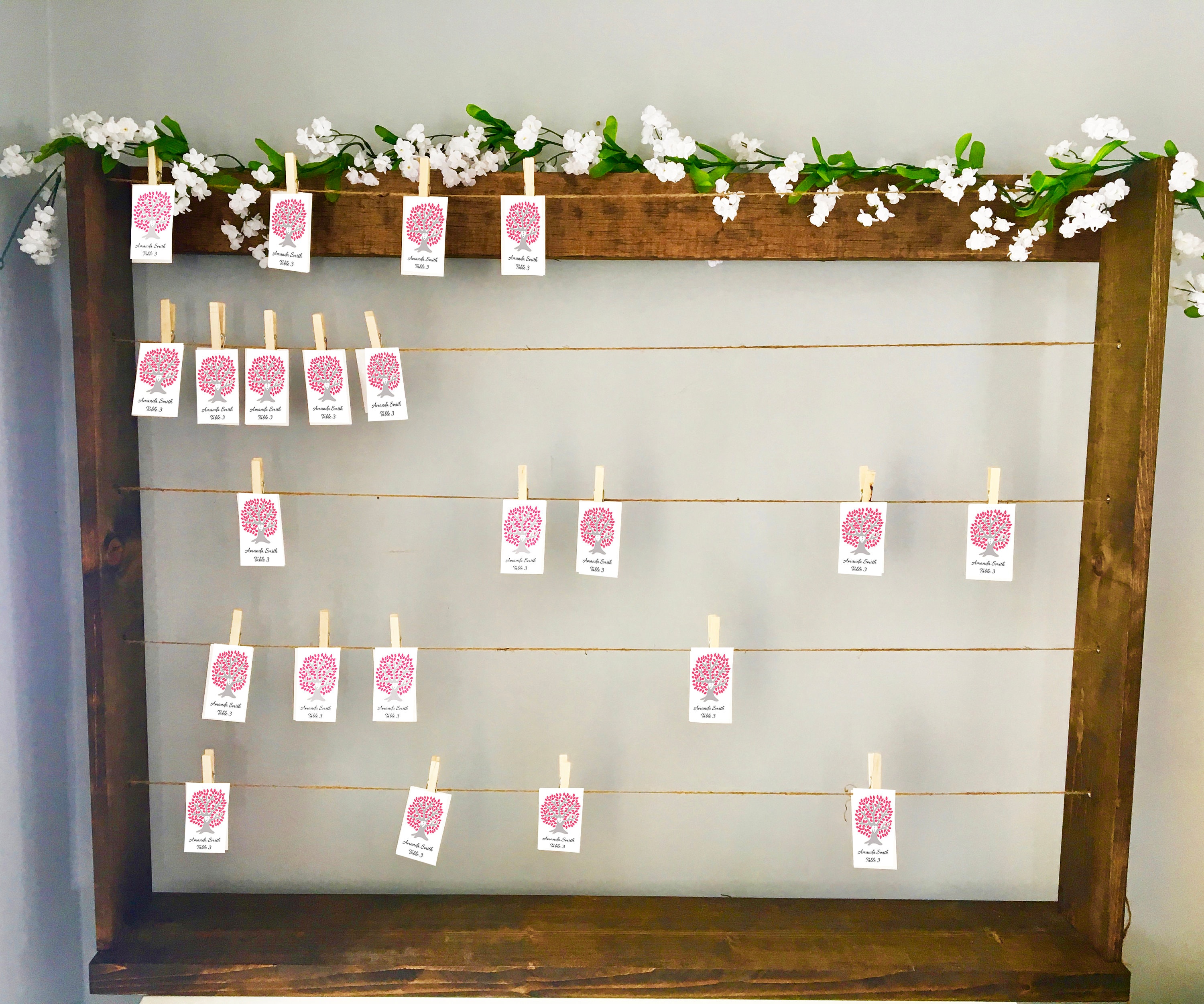 Distressed Reclaimed Wood Escort Card Stand
