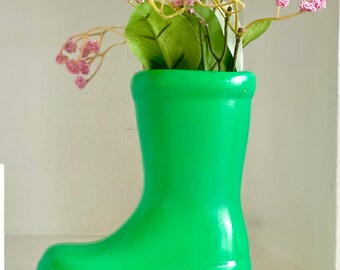 Rain boot planter for Spring decor Ceramic flower vase home decor Mother s day gift Tiered tray decor gift for new home owner
