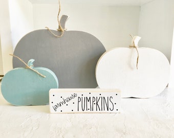 Wooden pumpkins, Tiered tray decor, Gray pumpkin, Polka dot, Fall decor, Autumn, rustic, Farmhouse, Wood pumpkins, Farmhouse pumpkins