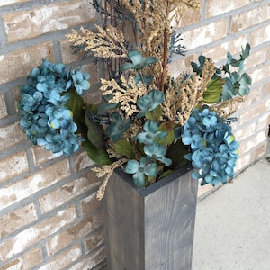 gray floor vase, reclaimed wood, rustic vase, porch decor,  wooden floor vase, vase for porch, outdoor vase, rustic, farmhouse decor