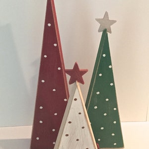 Wooden Trees Christmas Trees Set of 3 Trees Wood Christmas - Etsy