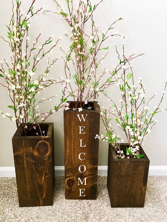 Farmhouse Vases Set Of 3 Floor Vases Farmhouse Decor Etsy