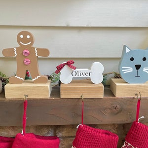 Mantle stocking holders, Gingerbread stocking hooks
