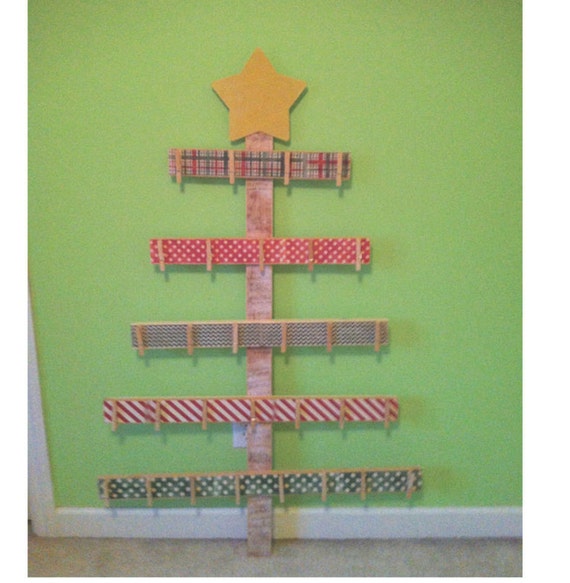 Items similar to Christmas card holder and photo holder, hanging 4ft Christmas tree card holder