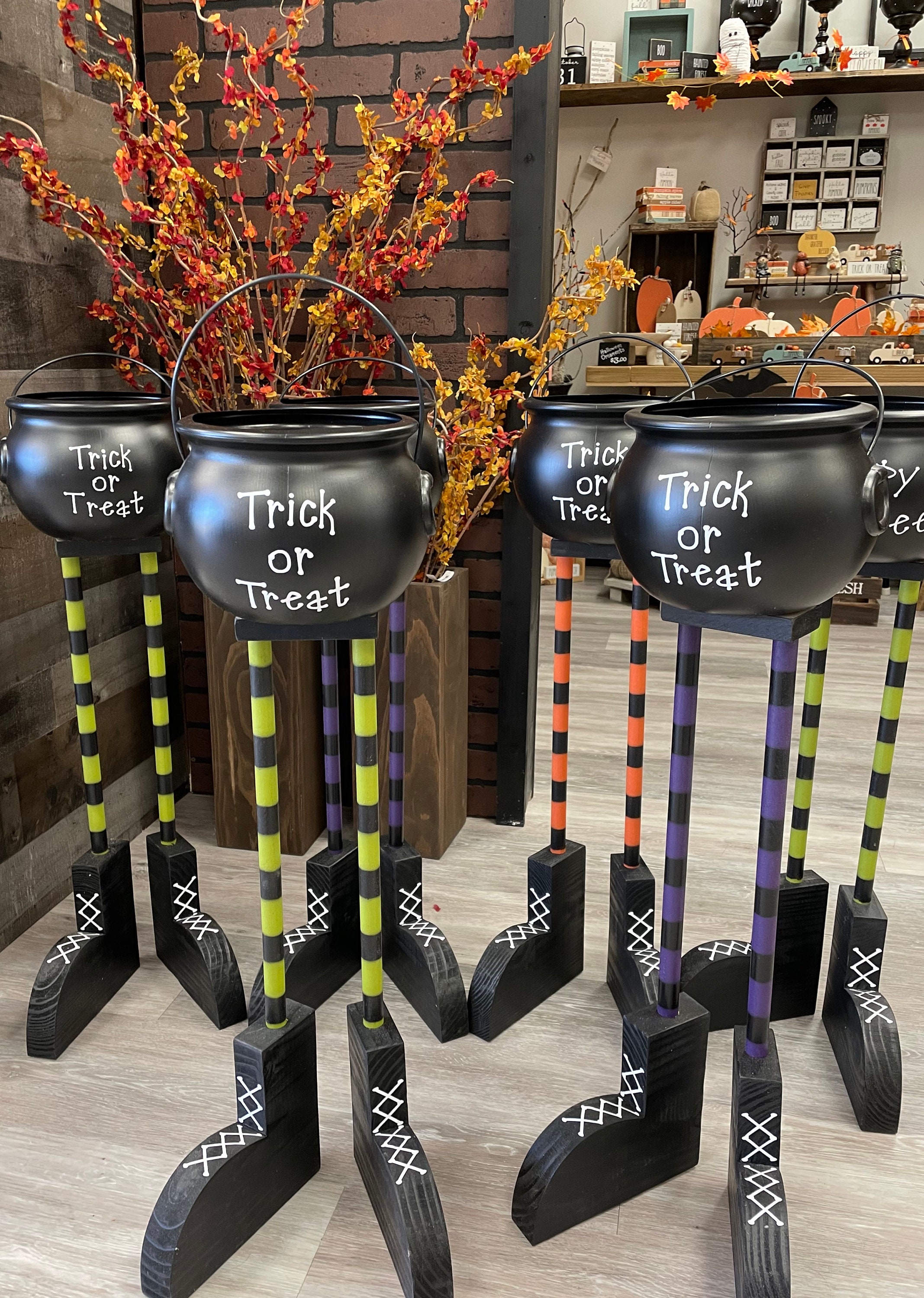 Halloween Candy Bowl, Witch Leg Cauldron for Trick or Treaters - Etsy