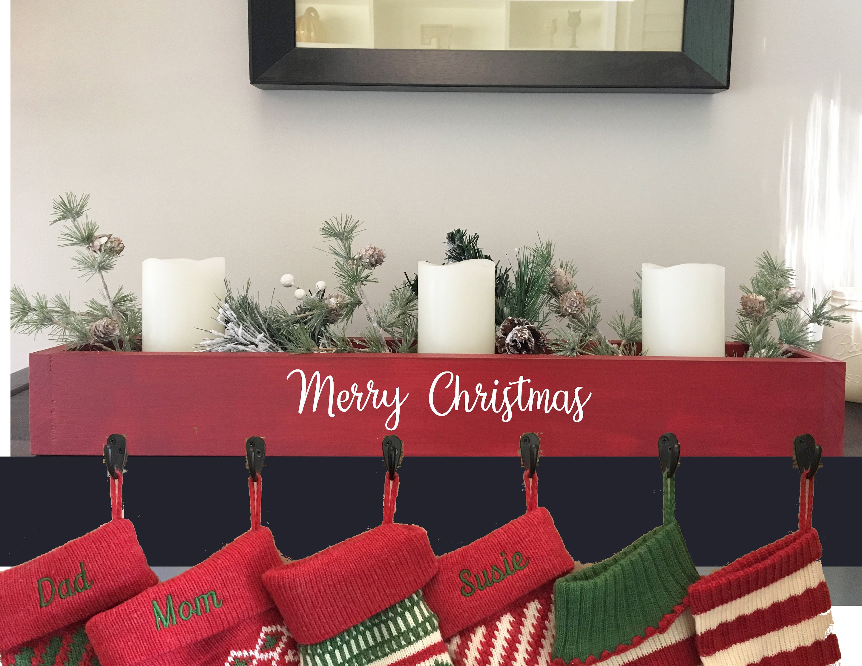 family stocking holder mantle stocking holder Christmas Etsy