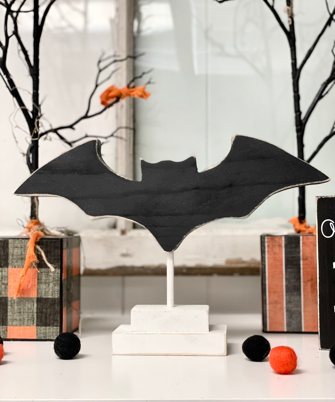 Coolnut Halloween Moon Bat Tree Area Rug - 2' X 6' Washable Runner