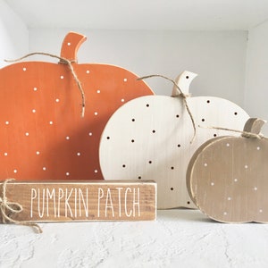 Rustic Wooden Pumpkins: Fall Farmhouse Tiered Tray Decor