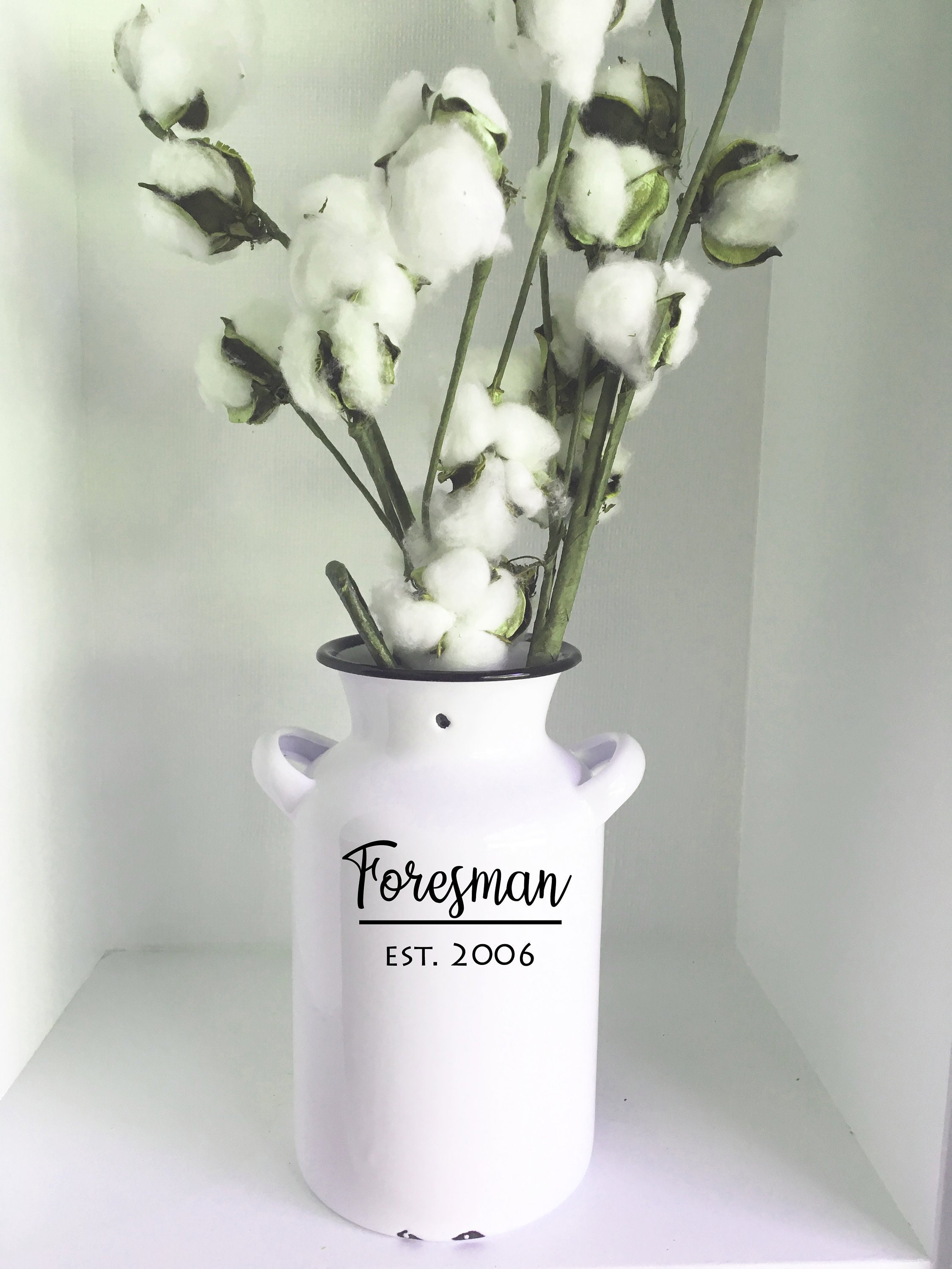 personalized milk jug fall centerpiece farmhouse decor Etsy
