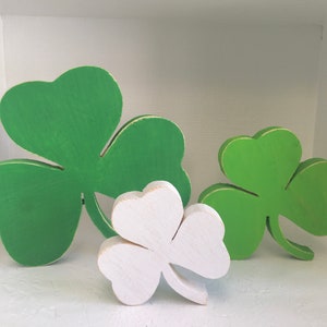 St. Patrick's day decor, wooden shamrock, Tiered tray decor, St. Patty's day, rustic decor,  seasonal, wood, tiered tray decor, shelf sitter