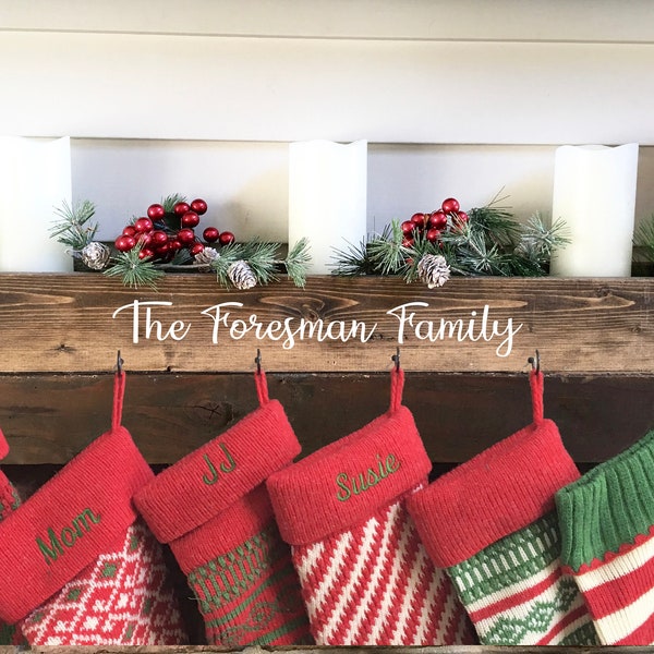 Family Stocking Mantle Box Etsy