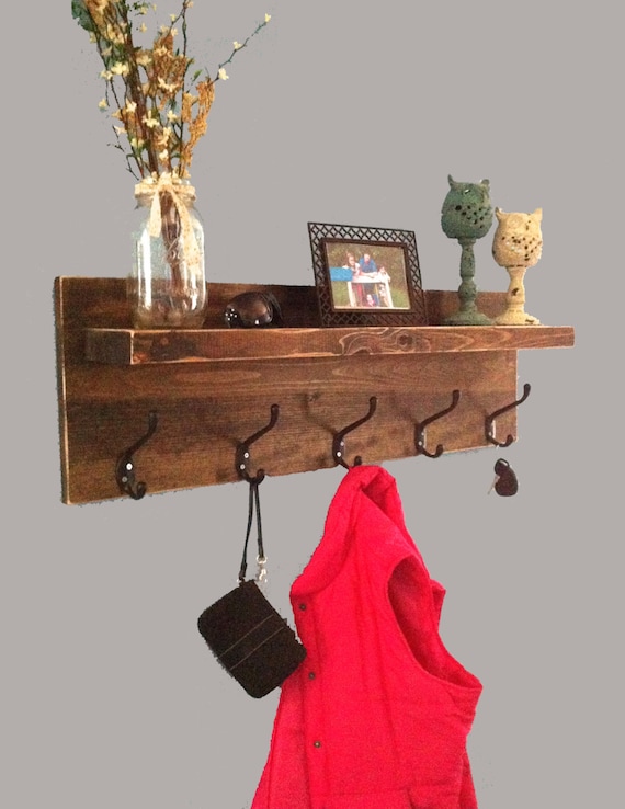 entryway shelf with hooks black