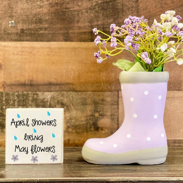 Ceramic Rain Boot Planter Etsy