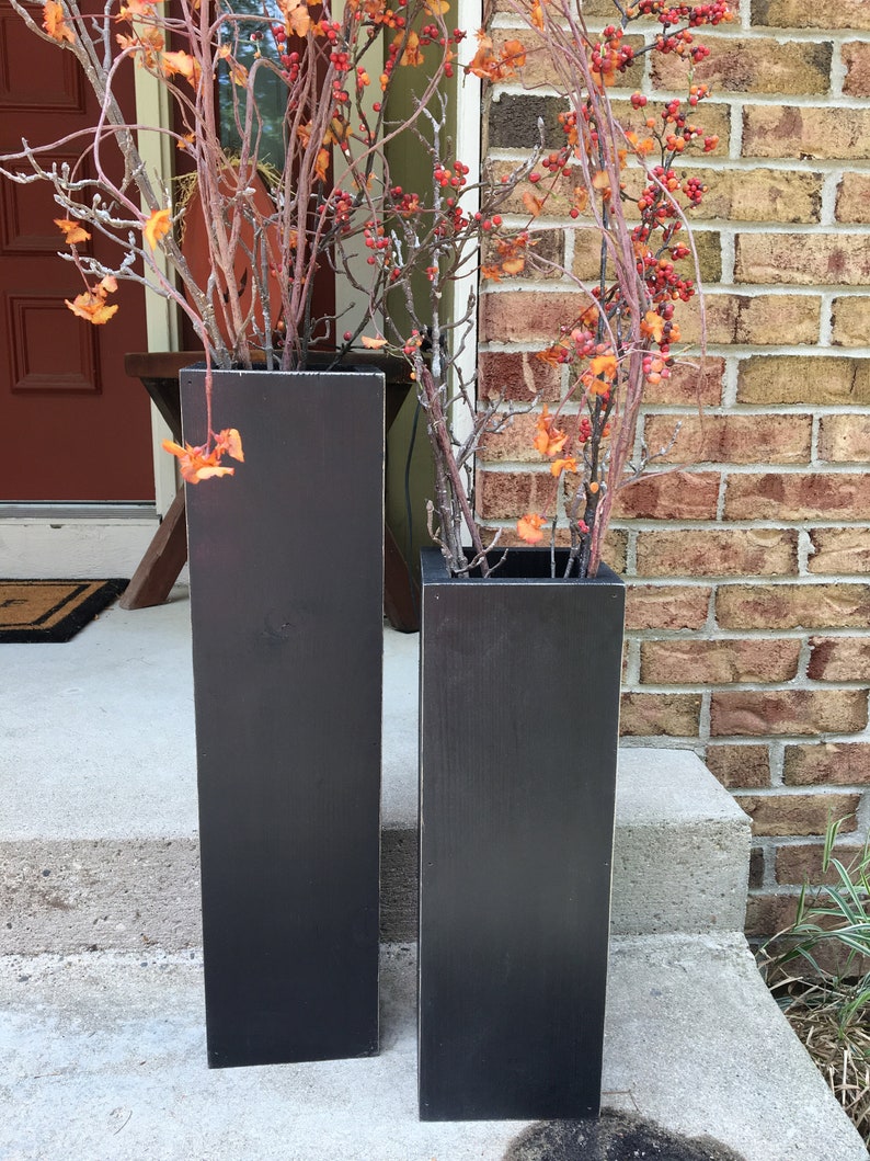 Large Vases Wooden Reclaimed Wood Rustic Vases Floor Etsy
