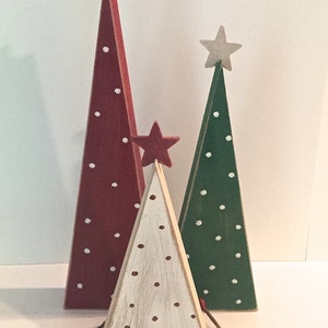 Wooden Trees, Christmas Trees, Set of 3 Trees, Wood Christmas Trees ...