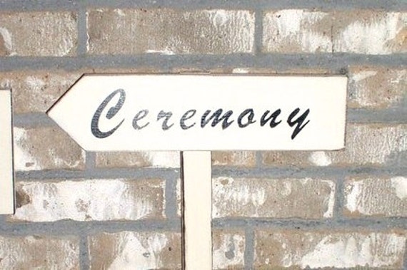 Items similar to wedding arrow, rustic wedding sign, ceremony sign ...