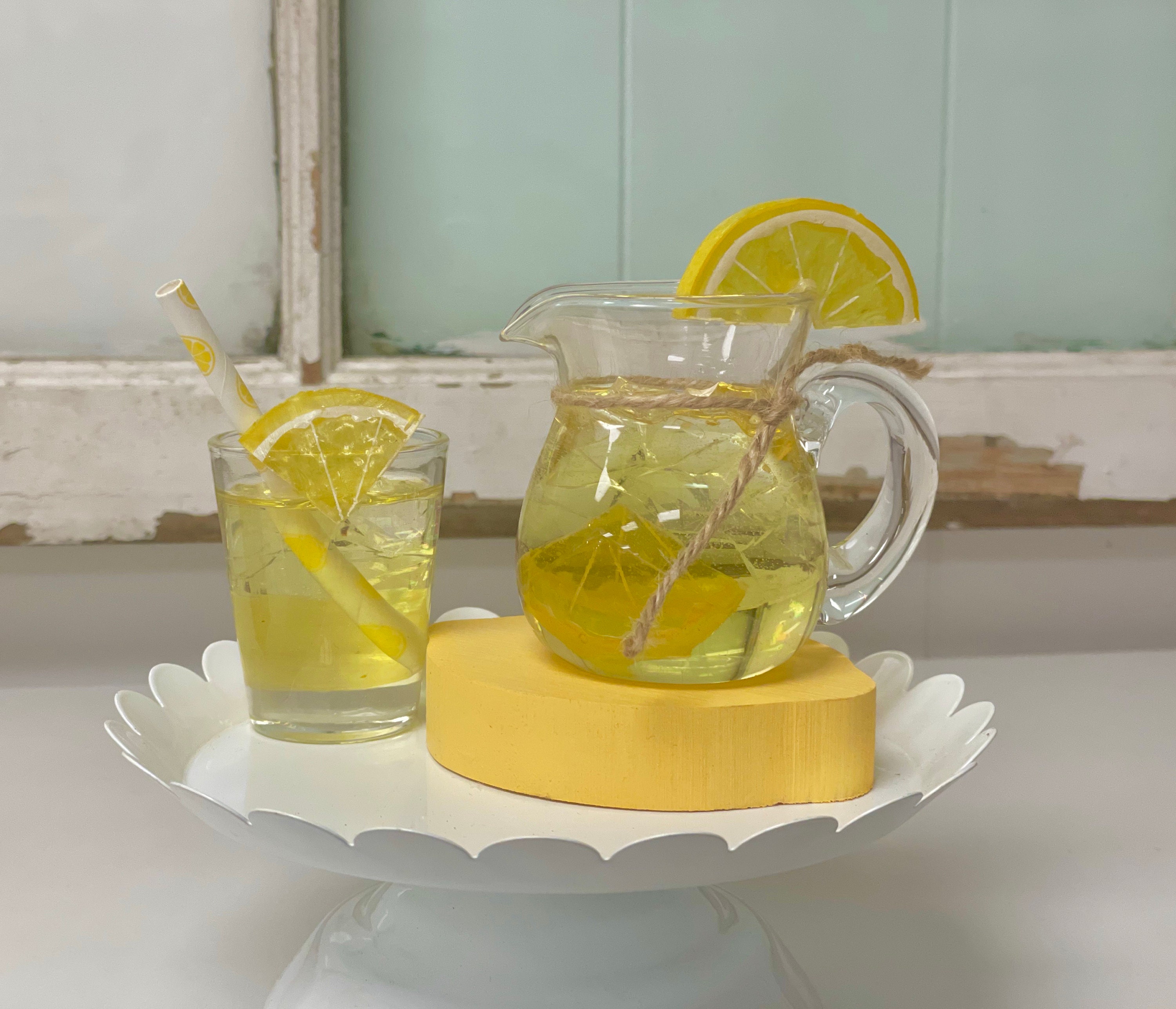 Iced Tea Pitcher, Glass, Wooden Lemon and Sign Bundle – The Wooden Owl