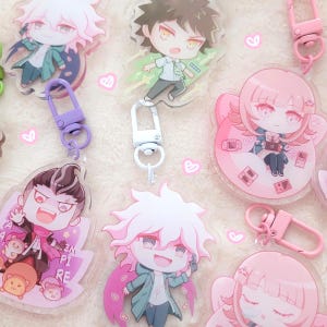 Danganronpa 2: Goodbye Despair | 2.5&quot; Doubled-sided Different Design Acrylic Keychain | Hajime | Nagito | Chiaki | Gundham