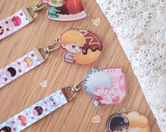 Anime Snack Boys | 2.5" Front Side Epoxy, Lanyard Keychain