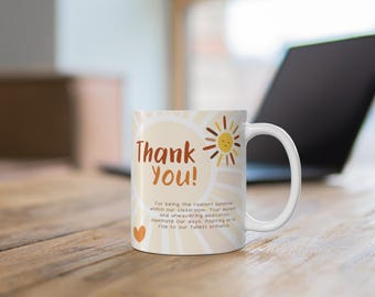 Teacher Appreciation Mug: Thank You Gift, Ceramic Coffee Cup