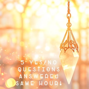 SAME HOUR Yes Or No Pendulum Reading – Fast & Accurate Psychic Answers in 1 Hour! 5 Question Divination, REAL answers, Spiritual Guidance