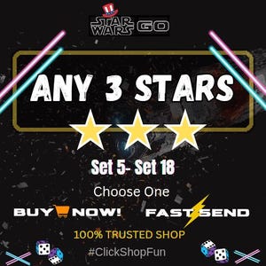 Mono Go ELKE sticker met 3 sterren | STARWARS-ALBUM 1 stuk | Snelle levering | Nieuw seizoen