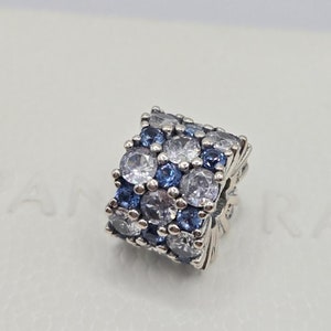 Pandora Clear Blue Sparkling Clip Charm - Etsy