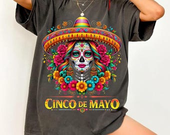 Cinco De Mayo Shirt, Mexican Fiesta Shirt, Floral Cinco De Mayo Outfit, Funny Cinco De Mayo Tee, Mexican Gifts for Women, Fiesta Squad
