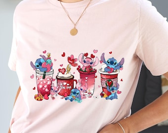 Stich Valentine Sweatshirt, Stich Shirt, Disney Stich Shirt, Fam Disney Valentine's Day Shirt, Valentine's Stich, Lilo and Stich Shirt
