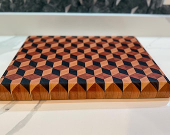 3D Cutting Board - End Grain - Multiple Sizes - Customizable - Etsy