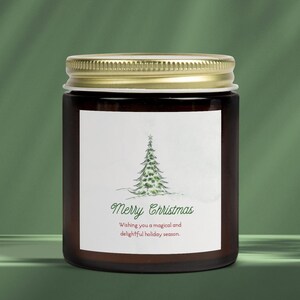 Christmas Gift Secret Santa Holiday Gift Candle Vegan Natural Merry Christmas Winter Scented Candle Christmas Candle Holiday Candle