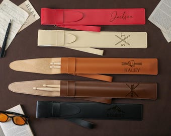 Personalized Drumstick Case,Leather Drumstick Bag,Gift for Musician,Drumstick Holder,Custom Gift for Drummer,Drumsticks Pouch,Drummer Gift