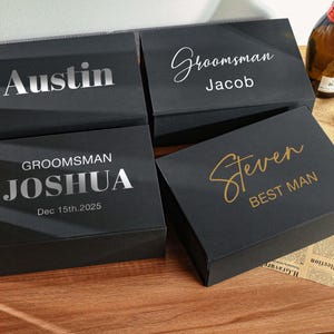 Personalisierte magnetische Geschenkbox, Groomsman leere Geschenkbox, werden Sie mein Groomsman, Trauzeugen Vorschlag, Hochzeitsgeschenkbox sein