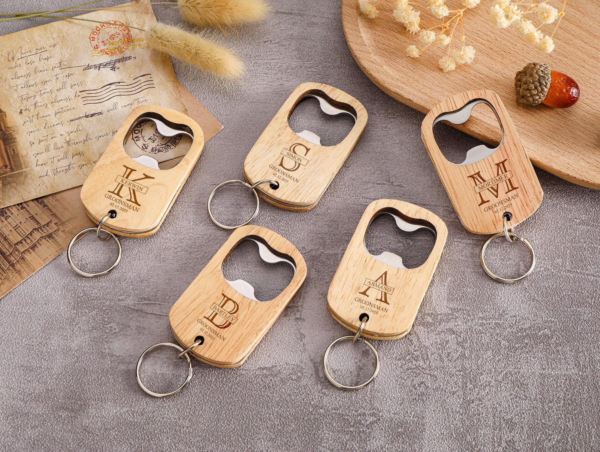 GADGET - APRIBOTTIGLIE TONDO IN LEGNO CON MAGNETE (dimensioni 5 x 3,5