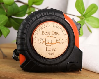 Cinta métrica personalizada para papá, cinta métrica grabada para el Día del Padre, regalos para el Día del Padre, regalos para él, regalos para niños.