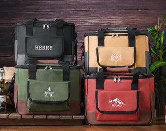 Sac isotherme brodé pour bières, sac à dos isotherme personnalisé, cadeau pour garçons d'honneur, sacs isothermes personnalisés pour le golf et la bière, sac à lunch pour homme, cadeau de mariage