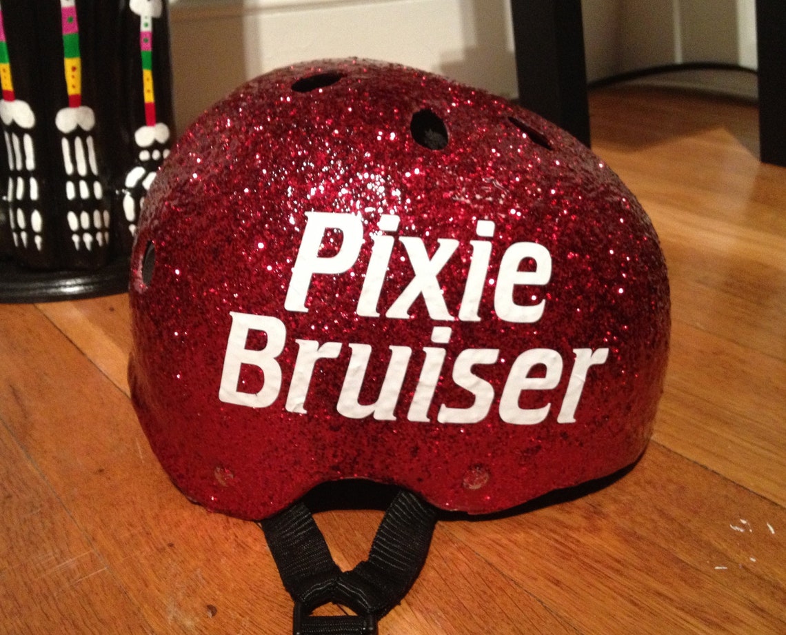 Roller Derby Custom GLITTER Helmet Etsy
