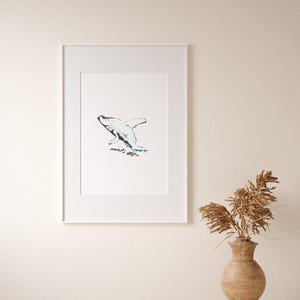 Breaching Whale Art Print