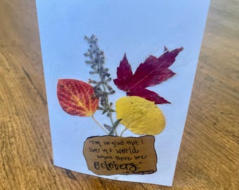 Octobers- Fall Leaf greeting card