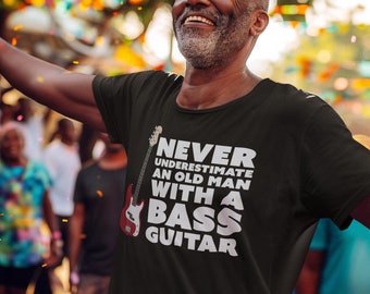 Grappige basgitaar T-shirt - Unisex muziekhumor cadeau voor muzikant liefhebber