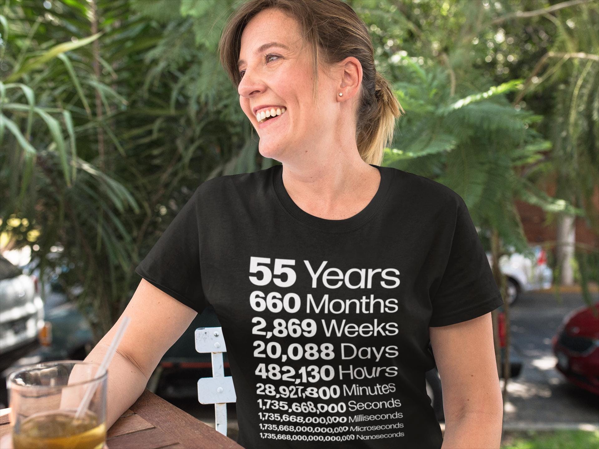 55th Birthday Life In Numbers Tee