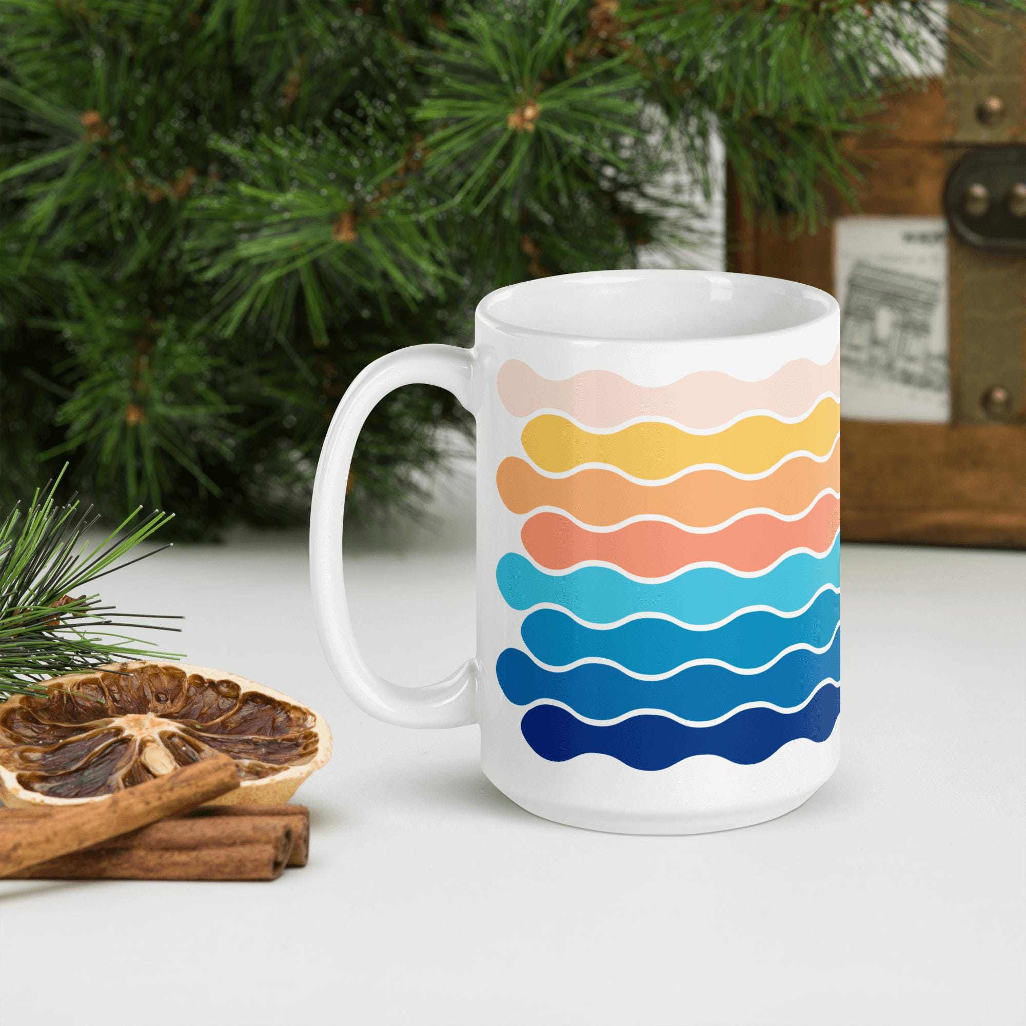 Sunset Inspired Graphic Pattern 15oz Mug