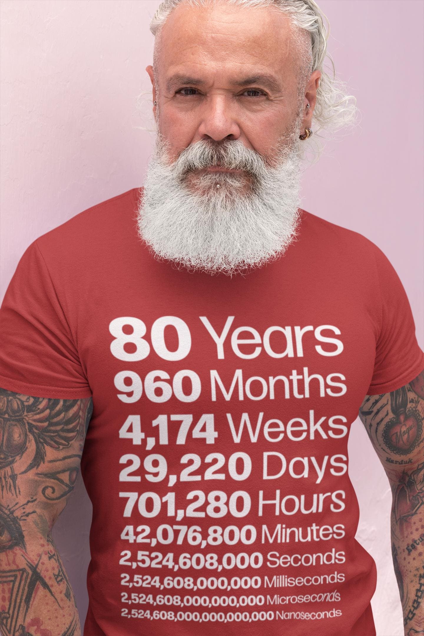 80th Birthday Life In Numbers Tee