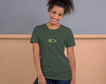 Funny 29% Charging Battery Tee Shirt – Unisex Summer Phone Design Graphic Top