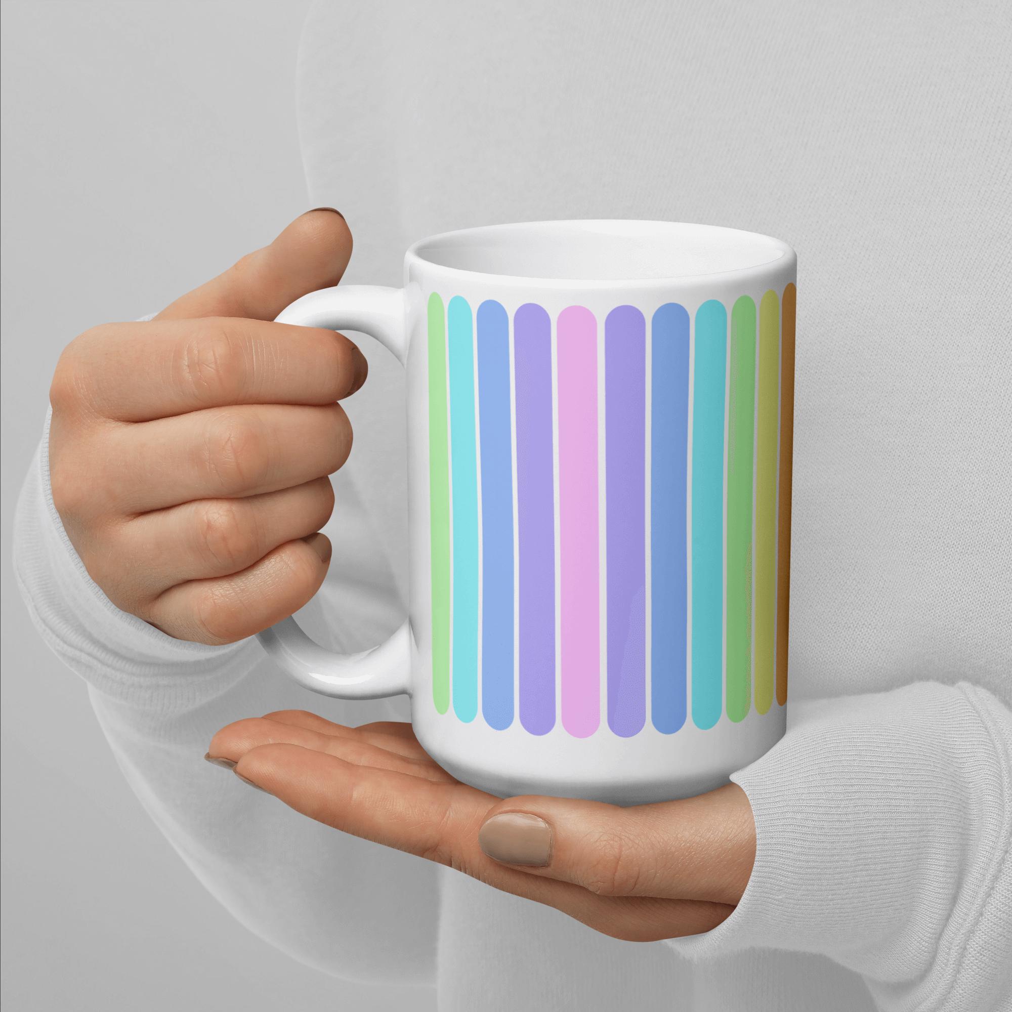 Rainbow Graphic 15oz Glossy Ceramic Mug